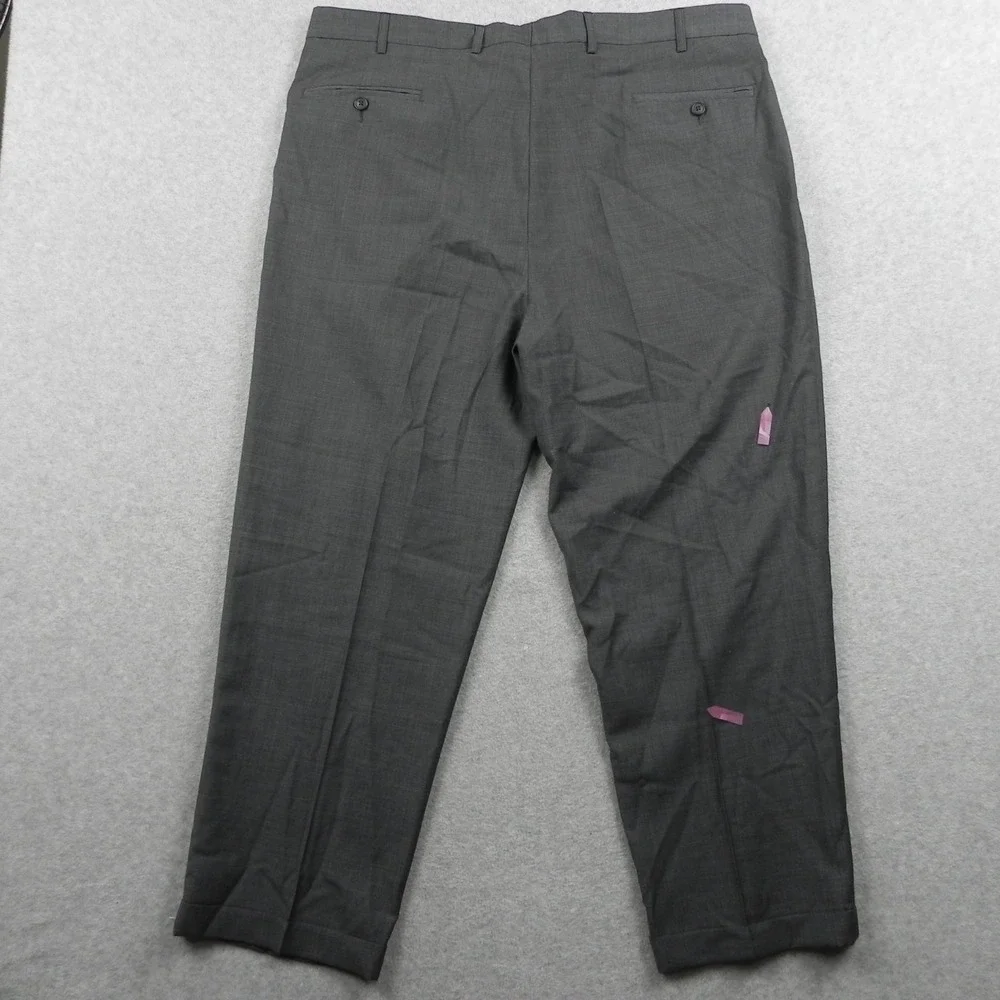 Jos A Bank Pants Mens 42x29 Travelers Wool Dress Slacks Suit Formal Pleated Gray